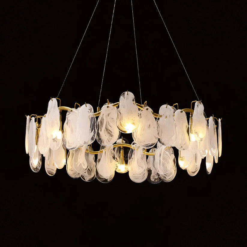 Round Cloud Glass Chandelier