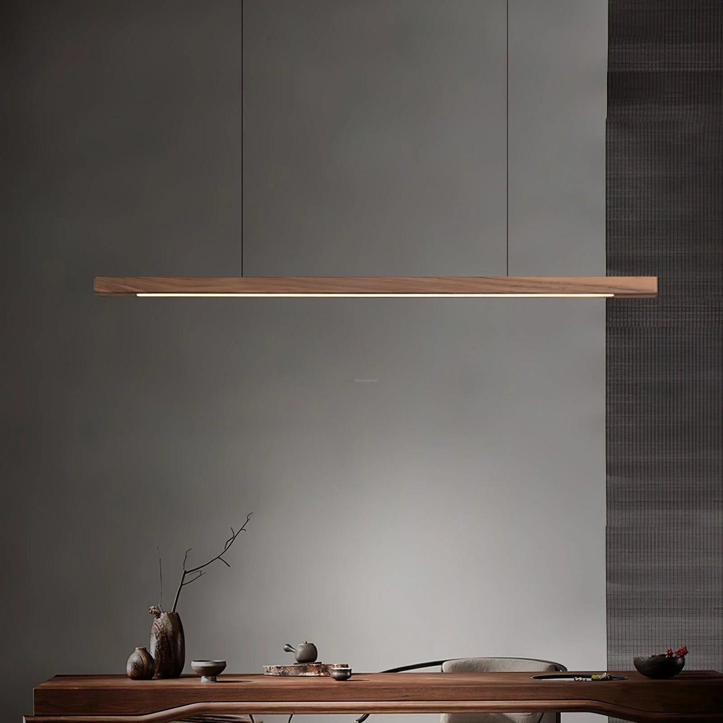 Linear Wooden Pendant