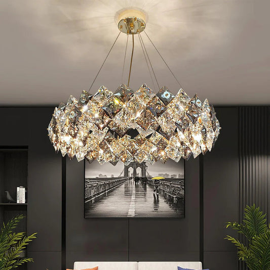 Scale Crystal Round Chandelier